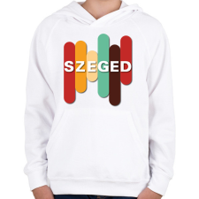 PRINTFASHION Szeged - színes - Gyerek kapucnis pulóver - Fehér gyerek pulóver, kardigán