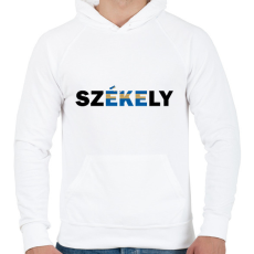 PRINTFASHION Székely - Férfi kapucnis pulóver - Fehér