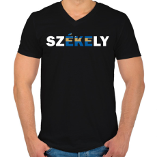 PRINTFASHION Székely - Férfi V-nyakú póló - Fekete