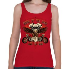 PRINTFASHION Szelek útján - Női atléta - Cseresznyepiros