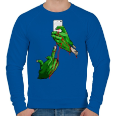 PRINTFASHION Szelfi - Férfi pulóver - Királykék