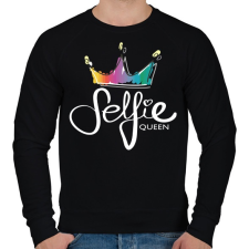 PRINTFASHION Szelfi királynő - Férfi pulóver - Fekete férfi pulóver, kardigán