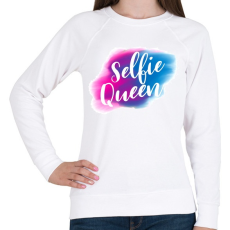 PRINTFASHION Szelfi Királynő - Női pulóver - Fehér
