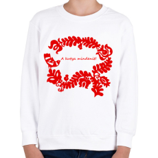 PRINTFASHION Szelíd szitkok - a kutya mindenit - Gyerek pulóver - Fehér