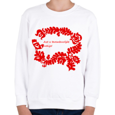 PRINTFASHION Szelíd szitkok - a teremburáját - Gyerek pulóver - Fehér