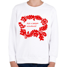 PRINTFASHION Szelíd szitkok - betyár mindenit - Gyerek pulóver - Fehér