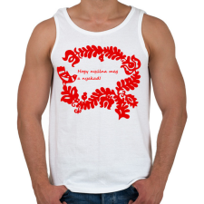 PRINTFASHION Szelíd szitkok - nyúlna meg a nyakad - Férfi atléta - Fehér atléta, trikó