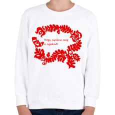 PRINTFASHION Szelíd szitkok - nyúlna meg a nyakad - Gyerek pulóver - Fehér