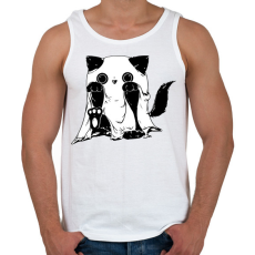 PRINTFASHION Szellem cica - Férfi atléta - Fehér