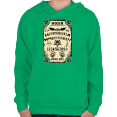 PRINTFASHION Szellemidézés - Oujia tábla - Gyerek kapucnis pulóver - Zöld