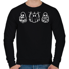 PRINTFASHION Szellemkék - Férfi pulóver - Fekete férfi pulóver, kardigán