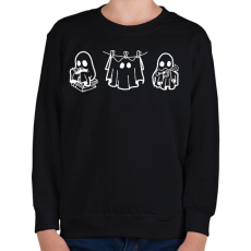 PRINTFASHION Szellemkék - Gyerek pulóver - Fekete