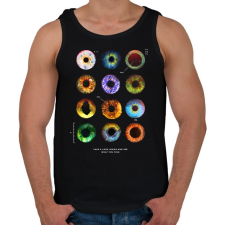 PRINTFASHION Szem típusok - Férfi atléta - Fekete atléta, trikó