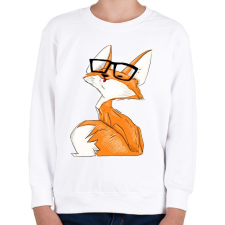 PRINTFASHION szemcsis róka - Gyerek pulóver - Fehér gyerek pulóver, kardigán