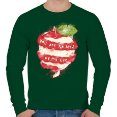 PRINTFASHION Szemem almája - Férfi pulóver - Sötétzöld