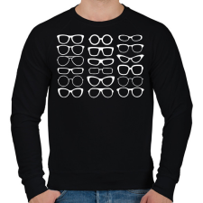 PRINTFASHION Szemész szemüveg - Férfi pulóver - Fekete férfi pulóver, kardigán