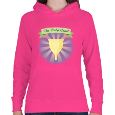 PRINTFASHION Szent Grál - Női kapucnis pulóver - Fukszia női pulóver, kardigán