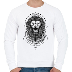 PRINTFASHION Szent oroszlán 2 - Férfi pulóver - Fehér