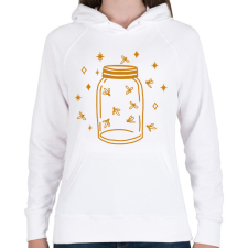 PRINTFASHION Szentjánosbogarak - Női kapucnis pulóver - Fehér női pulóver, kardigán