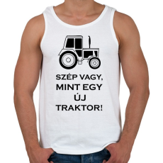 PRINTFASHION szep mint egy uj traktor - Férfi atléta - Fehér