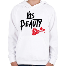 PRINTFASHION Szépseg és szörnyeteg - páros női - Gyerek kapucnis pulóver - Fehér gyerek pulóver, kardigán