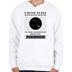 PRINTFASHION Szeptember: Szűz - Gyerek kapucnis pulóver - Fehér