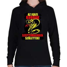 PRINTFASHION Szeptemberi Kobra - Női kapucnis pulóver - Fekete