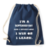 PRINTFASHION Szeptemberi vagyok és nem veszítek hanem tanulok - Sportzsák, Tornazsák - Sötétkék
