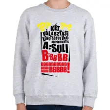 PRINTFASHION Szeptembertől Suli - Gyerek pulóver - Sport szürke gyerek pulóver, kardigán