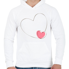 PRINTFASHION szerelem4 - Férfi kapucnis pulóver - Fehér