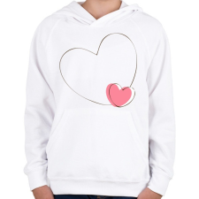PRINTFASHION szerelem4 - Gyerek kapucnis pulóver - Fehér gyerek pulóver, kardigán