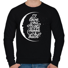 PRINTFASHION Szerelem a holdig és vissza - Férfi pulóver - Fekete női pulóver, kardigán