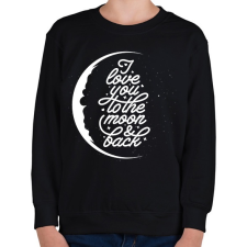 PRINTFASHION Szerelem a holdig és vissza - Gyerek pulóver - Fekete gyerek pulóver, kardigán