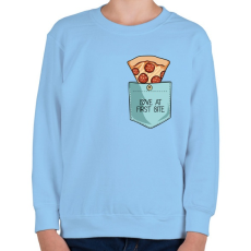 PRINTFASHION Szerelem első harapásra - Gyerek pulóver - Világoskék