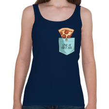 PRINTFASHION Szerelem első harapásra - Női atléta - Sötétkék női trikó