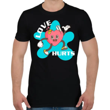 PRINTFASHION Szerelem fáj - Férfi póló - Fekete férfi póló