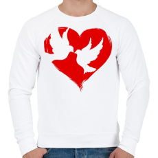PRINTFASHION Szerelem - Férfi pulóver - Fehér