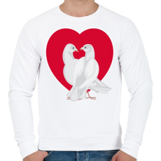 PRINTFASHION Szerelem - Férfi pulóver - Fehér