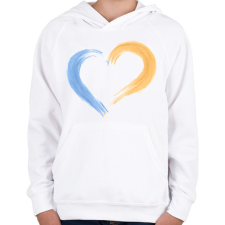 PRINTFASHION Szerelem  - Gyerek kapucnis pulóver - Fehér gyerek pulóver, kardigán