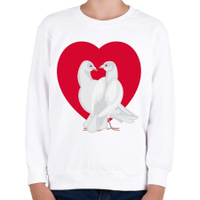 PRINTFASHION Szerelem - Gyerek pulóver - Fehér gyerek pulóver, kardigán