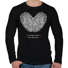 PRINTFASHION Szerelem pecsétje - Férfi hosszú ujjú póló - Fekete