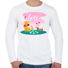 PRINTFASHION Szerelem van a levegőben - Férfi hosszú ujjú póló - Fehér