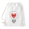 PRINTFASHION Szerelem villanykörte - Sportzsák, Tornazsák - Fehér