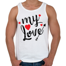 PRINTFASHION Szerelmem - Férfi atléta - Fehér atléta, trikó