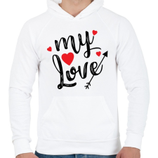 PRINTFASHION Szerelmem - Férfi kapucnis pulóver - Fehér női pulóver, kardigán