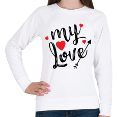 PRINTFASHION Szerelmem - Női pulóver - Fehér