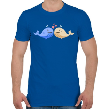 PRINTFASHION Szerelmes bálnak - Férfi póló - Királykék férfi póló