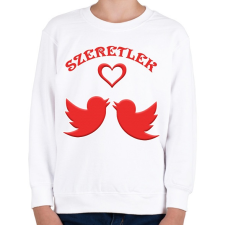 PRINTFASHION Szerelmes galambok - Gyerek pulóver - Fehér gyerek pulóver, kardigán