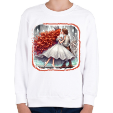 PRINTFASHION Szerelmes hercegnő - Gyerek pulóver - Fehér