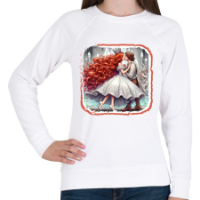 PRINTFASHION Szerelmes hercegnő - Női pulóver - Fehér női pulóver, kardigán